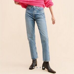 Agolde Light Blue Straight Leg Jeans